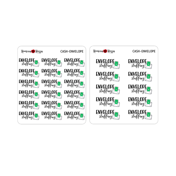 Cash Envelope Stuffing Stickers - Decorative Budget Planner Stickers