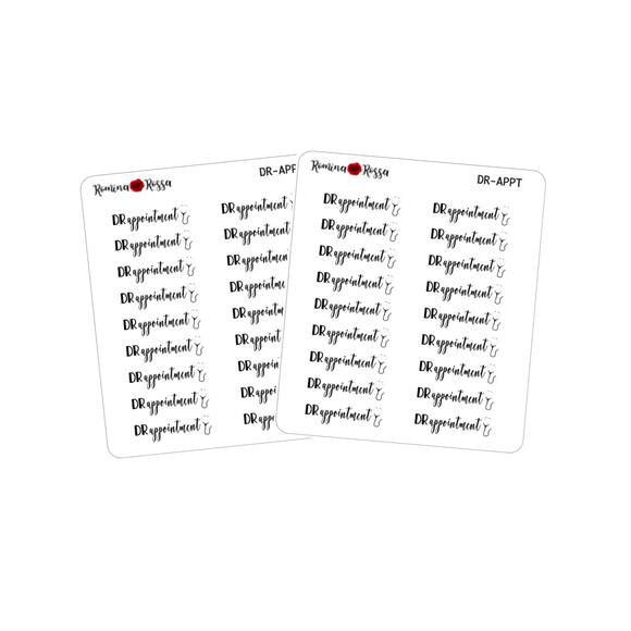 Doctor Appointment Stickers - Decorative Planner Sticker