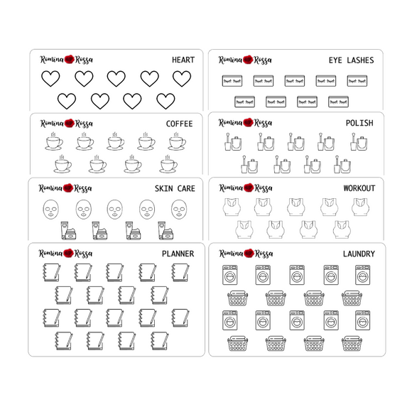 Foiled Icon Stickers (Volume 3) - Decorative Planner Stickers