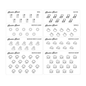 Foiled Icon Stickers (Volume 4) - Decorative Planner Stickers