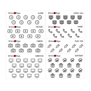 Foiled Icon Stickers (Volume 2) - Decorative Planner Stickers