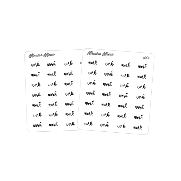 Work | Foiled Scripts Stickers