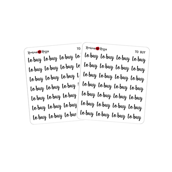 To Buy Script Stickers | Planner Stickers