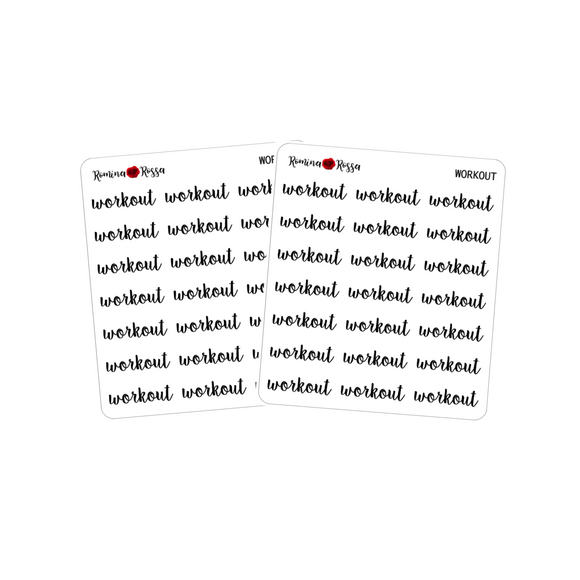 Workout Script Stickers | Planner Stickers